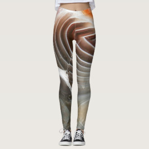 Leggings Textura de estructura de piedra de gema semiprecio
