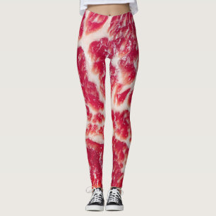 Leggings Textura de filete de carne de ternera con marmol