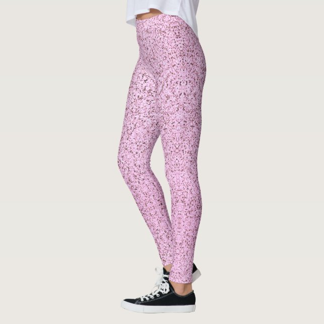 Leggings Textura de hormigón rosa pastel (Izquierda)