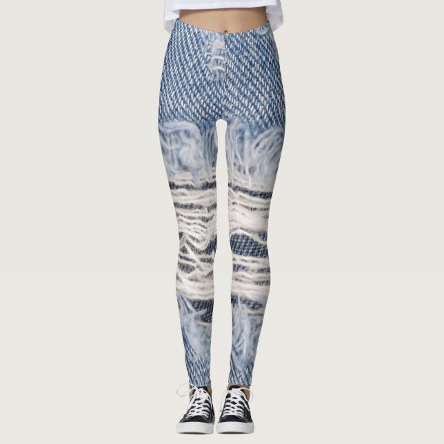 Leggings Textura de jeans desvergonzados (Anverso)