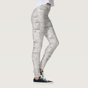 Leggings Textura de la corteza de Birch