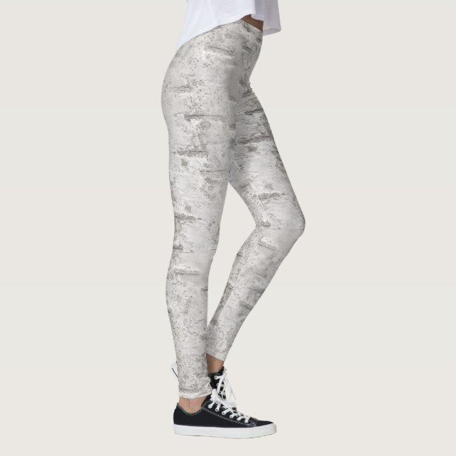 Leggings Textura de la corteza de Birch (Derecha)