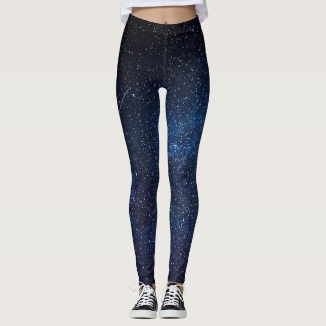 Leggings Textura de la galaxia de la Vía Láctea (Anverso)