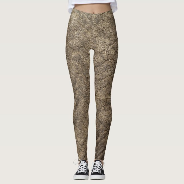 Leggings Textura de la piel del elefante (Anverso)