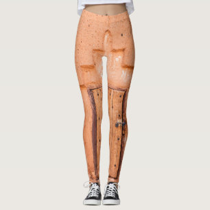 Leggings Textura de la ventana de madera tradicional marroq