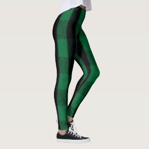 Leggings Textura de leñador verde de búfalo de hincha