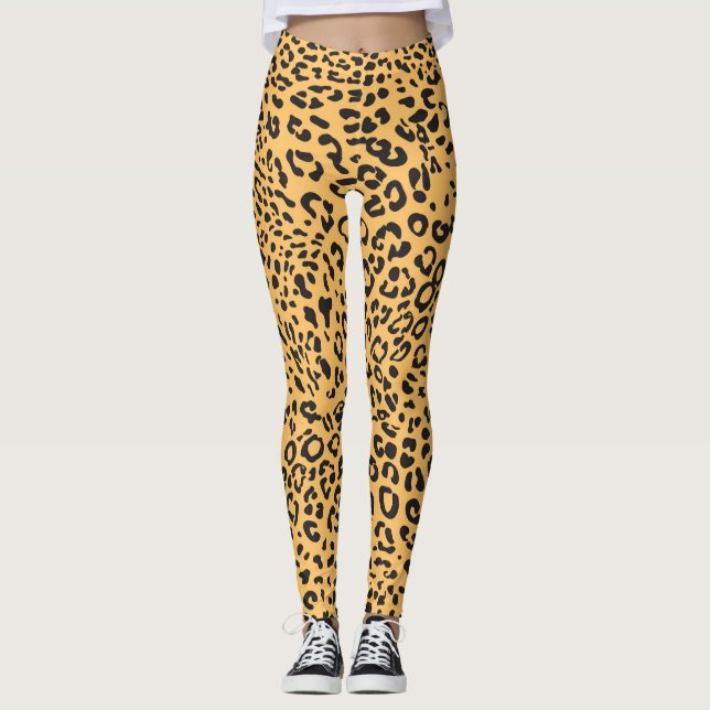 Leggings Textura de leopardo (Anverso)