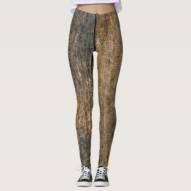 Leggings Textura de madera (Anverso)