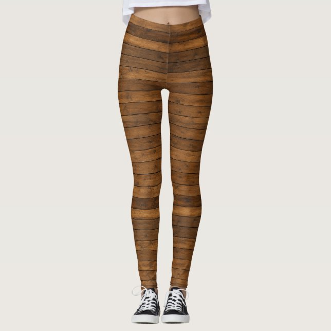 Leggings Textura de madera (Anverso)