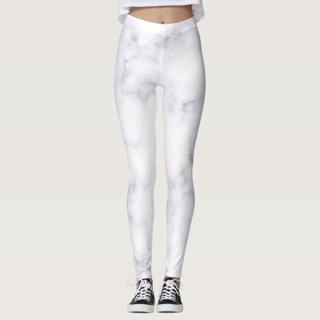 Leggings Textura de mármol blanco (Anverso)
