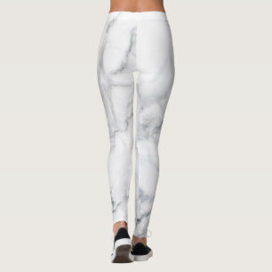 Leggings Textura de mármol blanco