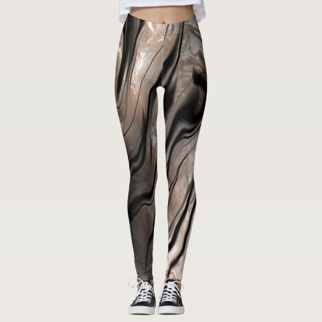 Leggings Textura de mármol femenino y moderno (Anverso)
