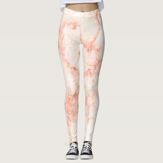 Leggings Textura de Mármol Girly Trendy (Anverso)