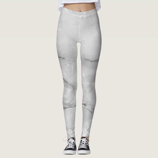 Leggings Textura de mármol gris de moda (Anverso)