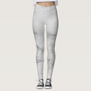 Leggings Textura de mármol gris femenino trendy