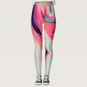 Leggings Textura de mármol líquida flúida elegante
