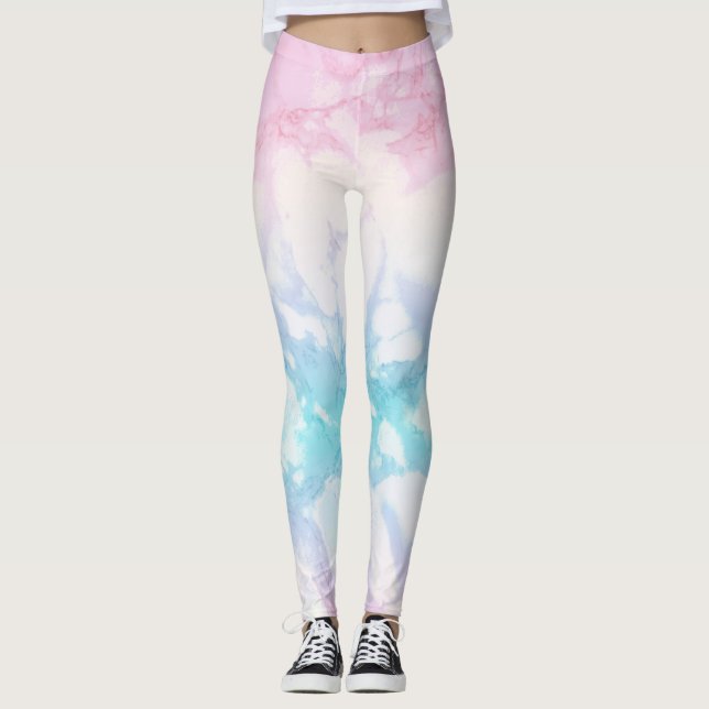 Leggings Textura de Mármol Pastel (Anverso)