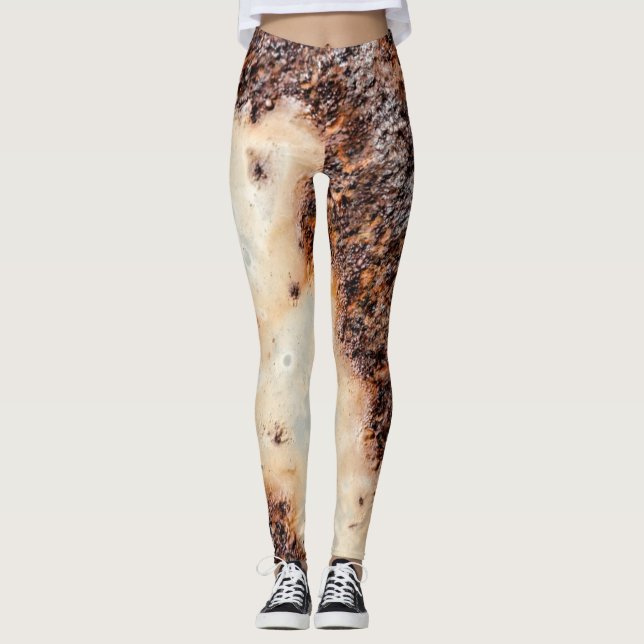 Leggings Textura de metal oxidado marrón genial (Anverso)