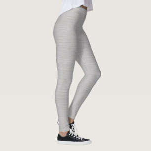 Leggings Textura de metal plateado cepillado premium