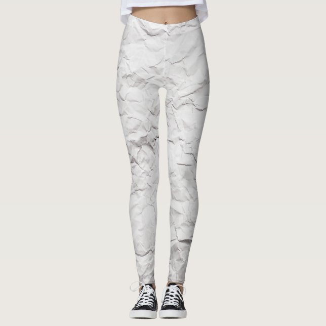 Leggings Textura de papel enrollada, fondo detallado. (Anverso)