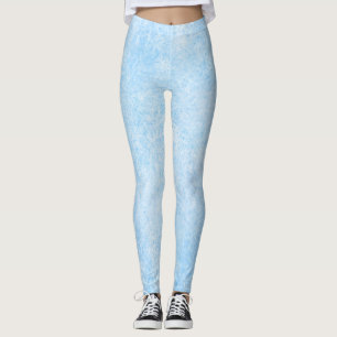 Leggings Textura de patrón de escarcha azul hielo