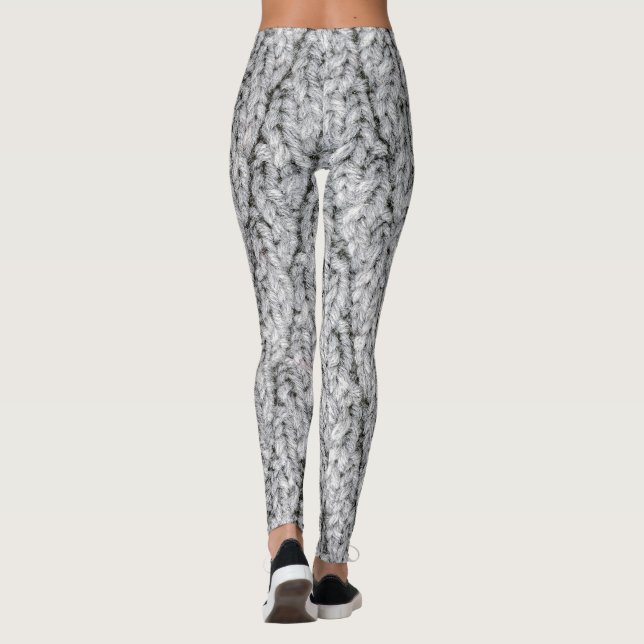 Leggings textura de patrón de punto (Reverso)
