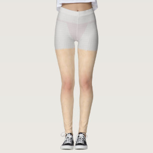 Leggings Textura De Piel Con Vestido Blanco A Través De Co
