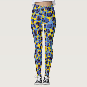 Leggings Textura de piel de guepardo, huella animal sin fis