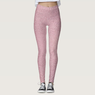 Leggings Textura de Purpurina rosado Girly