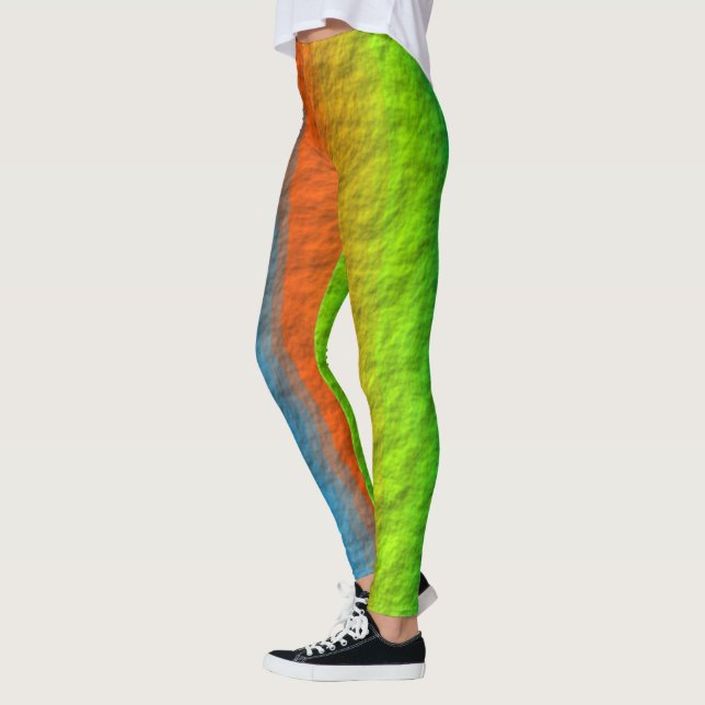 LEGGINGS TEXTURA DE RAINBOW STRIPES (Izquierda)