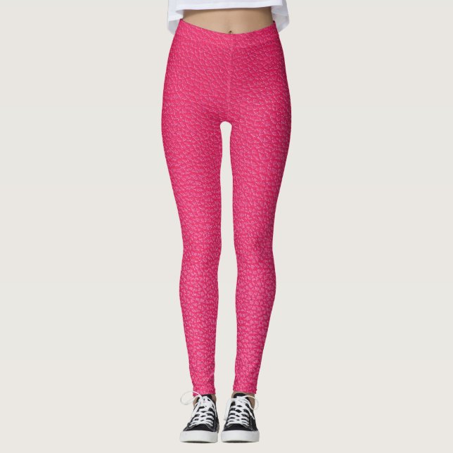 Leggings Textura De Ropa Rosa De Lujo. (Anverso)