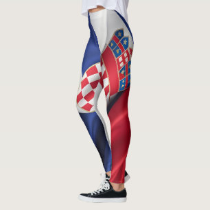 Leggings Textura de seda de la bandera de Croacia