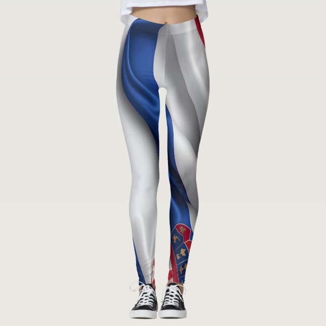 Leggings Textura de seda de la bandera de Croacia (Anverso)