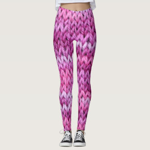 Leggings Textura de tela tejida de tonos púrpura