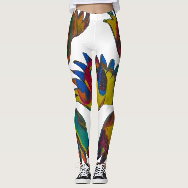 Leggings Textura del alfiler del amanecer (Anverso)