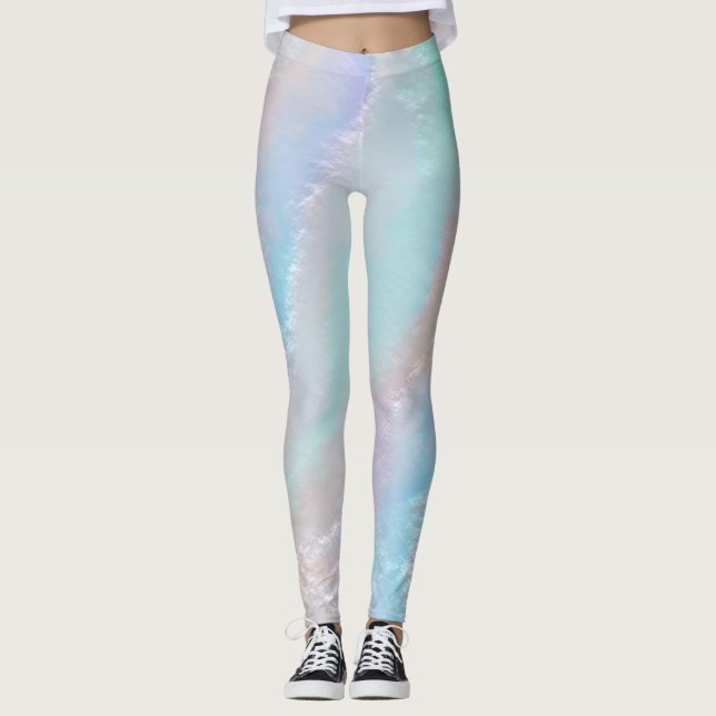 Leggings Textura del arco iris abstracta (Anverso)
