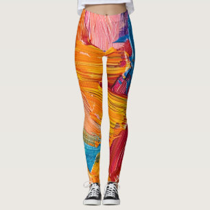 Leggings Textura dinámica de pintura: arte fluido moderno