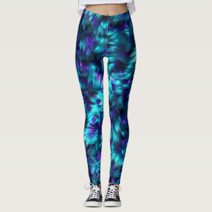 Leggings Textura divertida de piel de monstruo falsa azul y