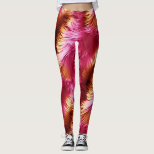 Leggings Textura divertida de piel de monstruo falsa rosa y