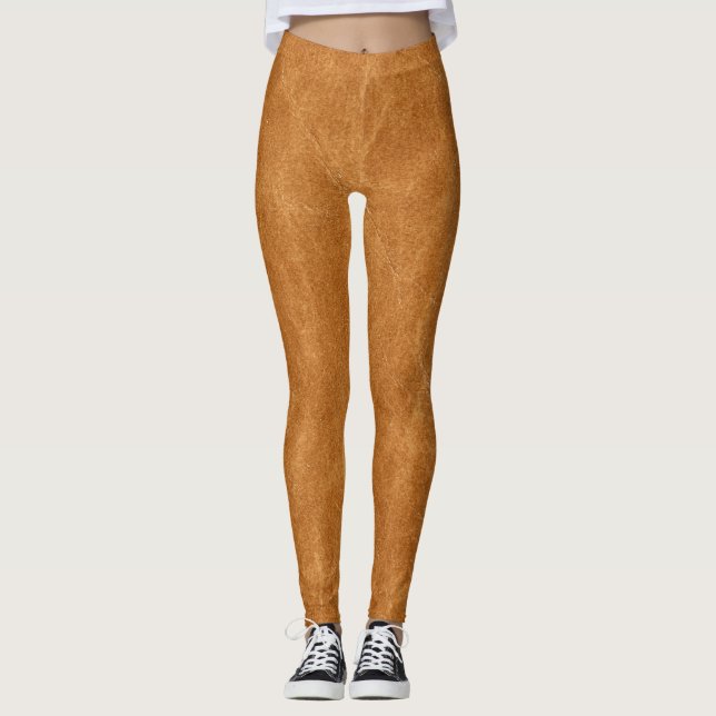 Leggings Textura elegante de fondo de cuero (Anverso)