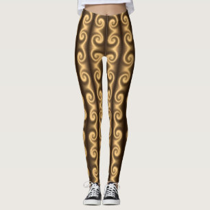 Leggings Textura espiral de oro