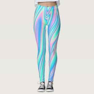 Leggings Textura holográfica femenina de moda