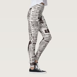 Leggings textura - Leyendas de periódicos