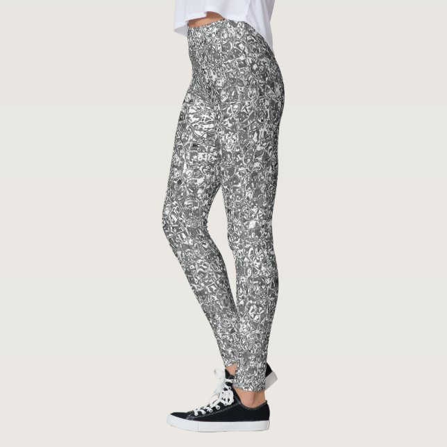 Leggings Textura moderna de purpurina con patrón de brillo  (Izquierda)