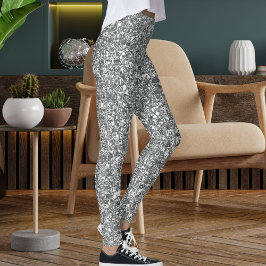 Leggings Textura moderna de purpurina con patrón de brillo 