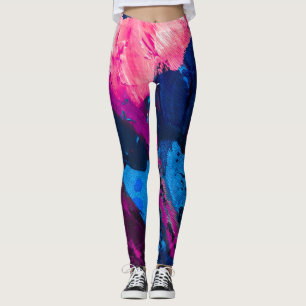 Leggings Textura pintada artística, decoración moderna.