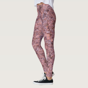 Leggings Textura rosada neutral de la roca de la geología