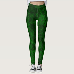 Leggings Textura verde oscuro textura de granito de mármol
