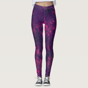 Leggings Textura violeta morada oscura textura mármol ante