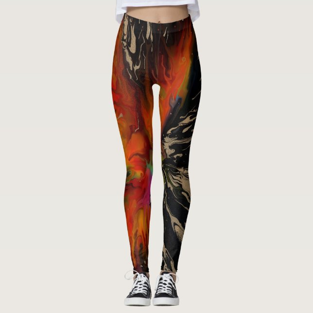Leggings The Flight of the Phoenix – Fiery Abstract Rebirth (Anverso)